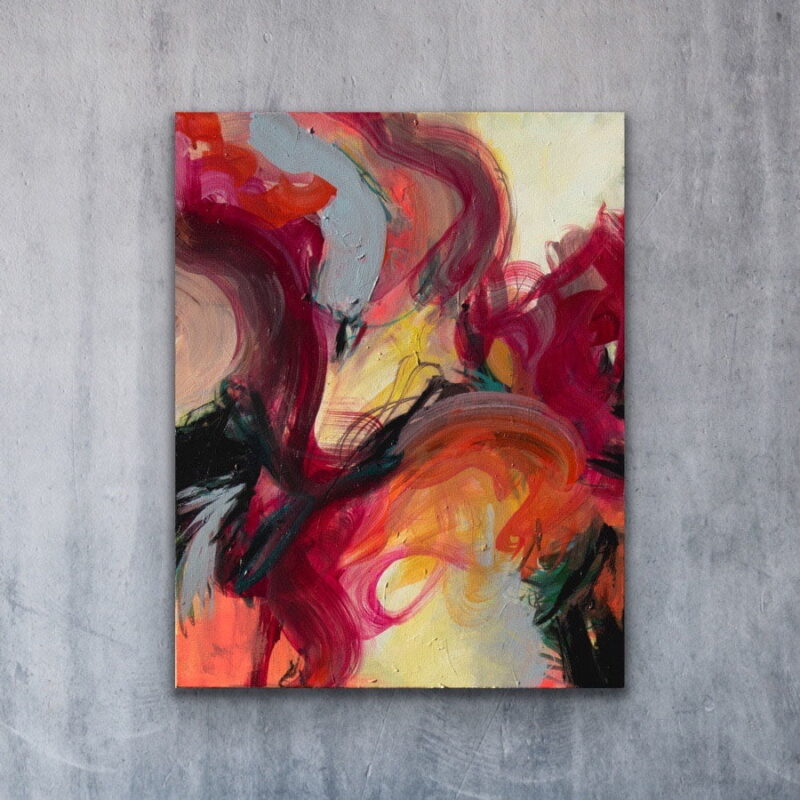 "Fire Dance" - Abstract painting by Pamela Gene Miller