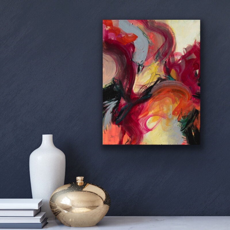 "Fire Dance" - Abstract painting by Pamela Gene Miller