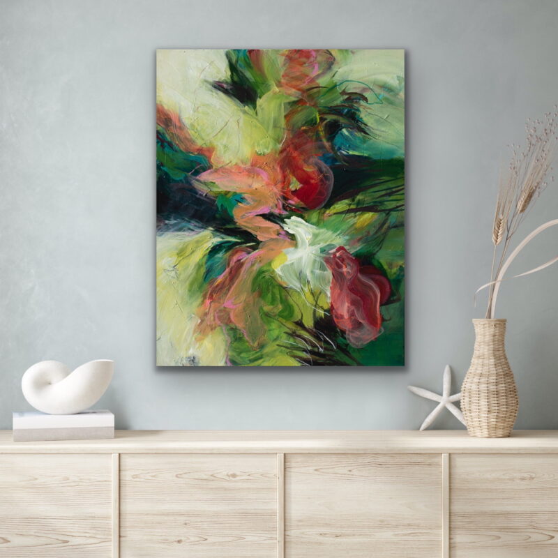 "Flourish" - Abstract painting by Pamela Gene Miller