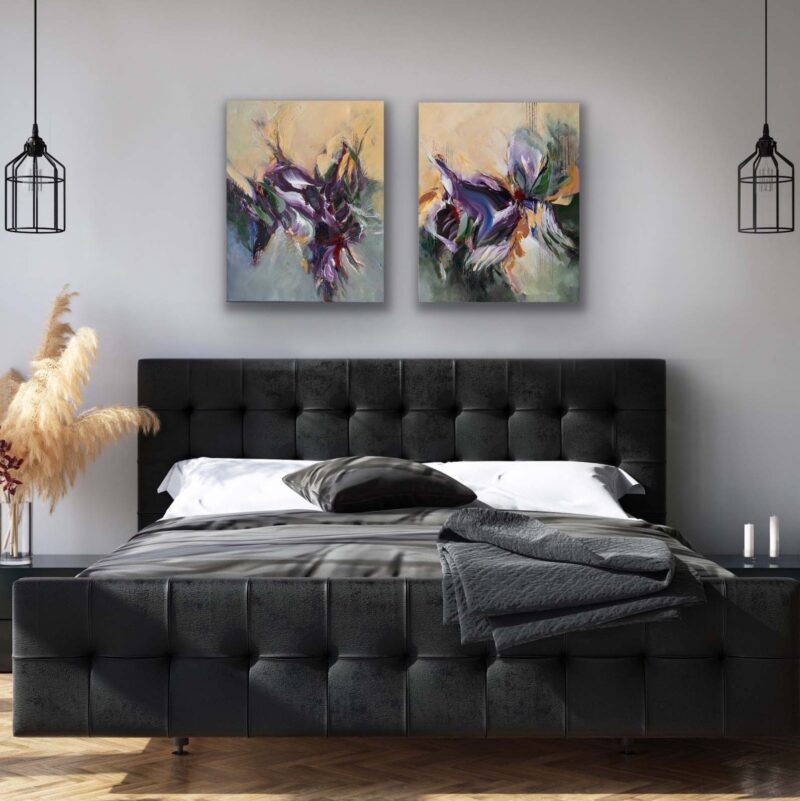 "Leaping_Iris" - Abstract painting by Pamela Gene Miller