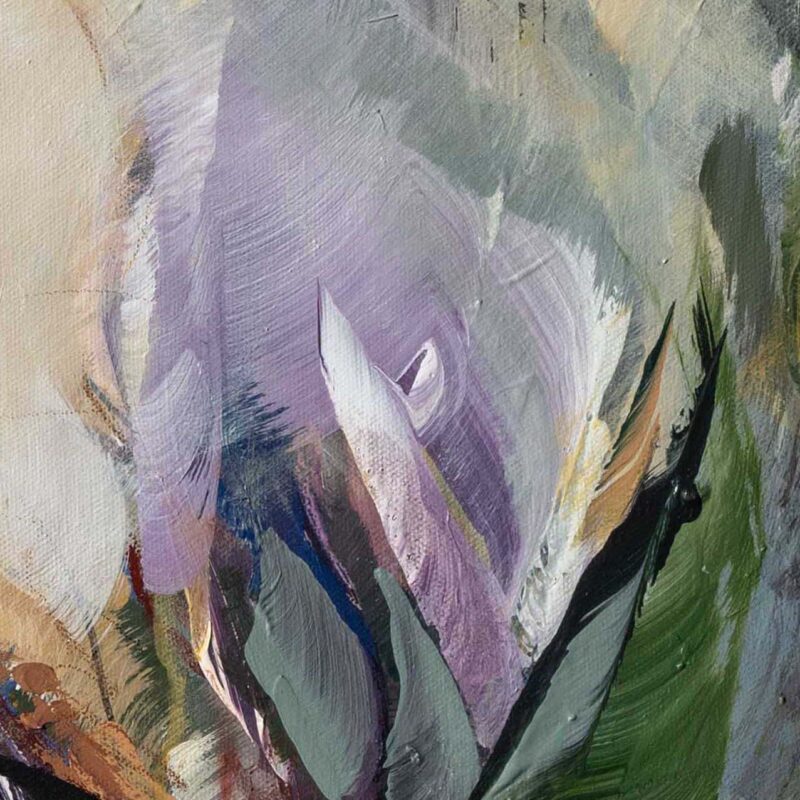 "Leaping Iris" - Abstract painting by Pamela Gene Miller